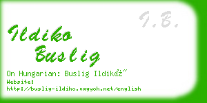 ildiko buslig business card